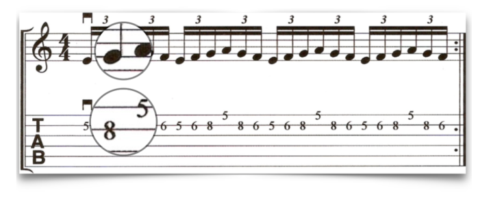Michael Angelo Batio sextuplets guitar exercise for the up stroke