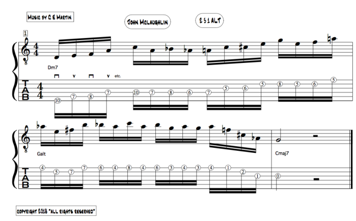 John Mclaughlin Jazz Improvisation guitar lesson jazzimproviser