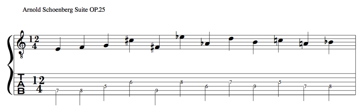 Schoenberg, 12 tone, row, suite OP 25