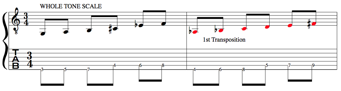 whole tone, scale, music theory, lesson, augmented, triads, 