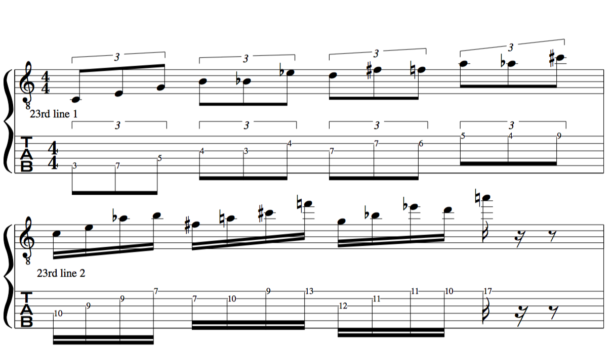 23rd chord for guitar: 12 tone chords. "Tertian" concept for iimprovisation and composition
