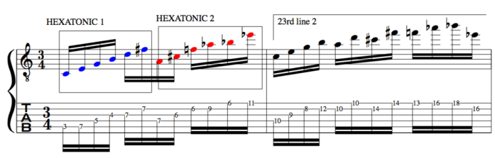 Hexatonic 23rd chord improvisation example