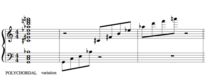 polychordal variation with the 23rd chord