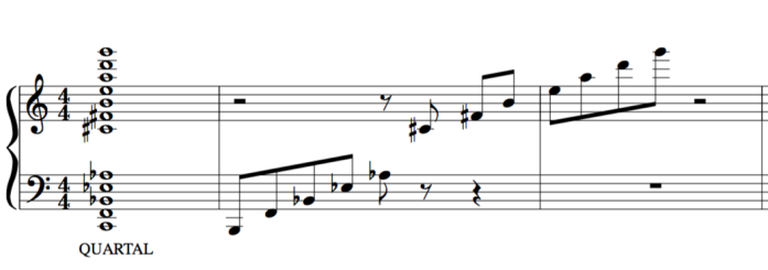 quartal stack in 23rd chord