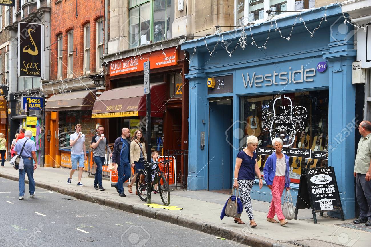 London Denmark Street music shops