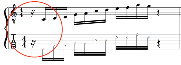 off beat alternate picking john Mclaughlin guitar exercise