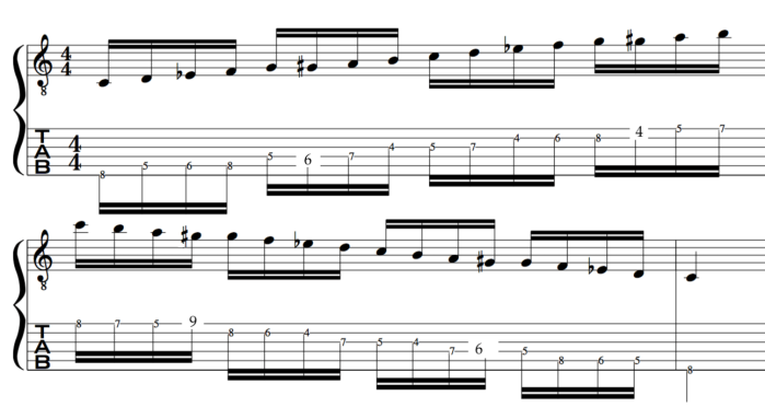 melodic minor bebop scale jazz improvising example