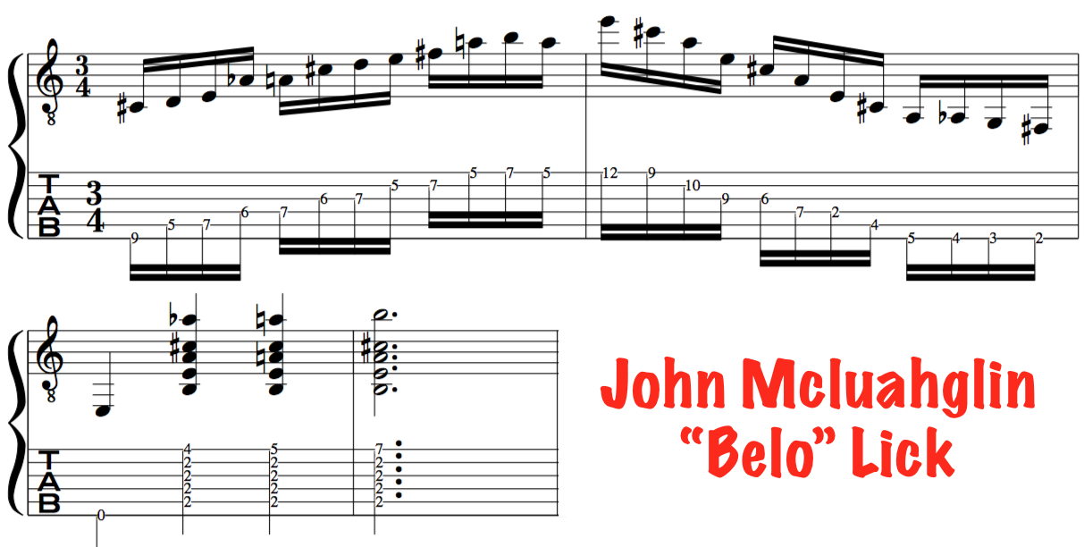 alternate picking John Mclaughlin guitar lesson