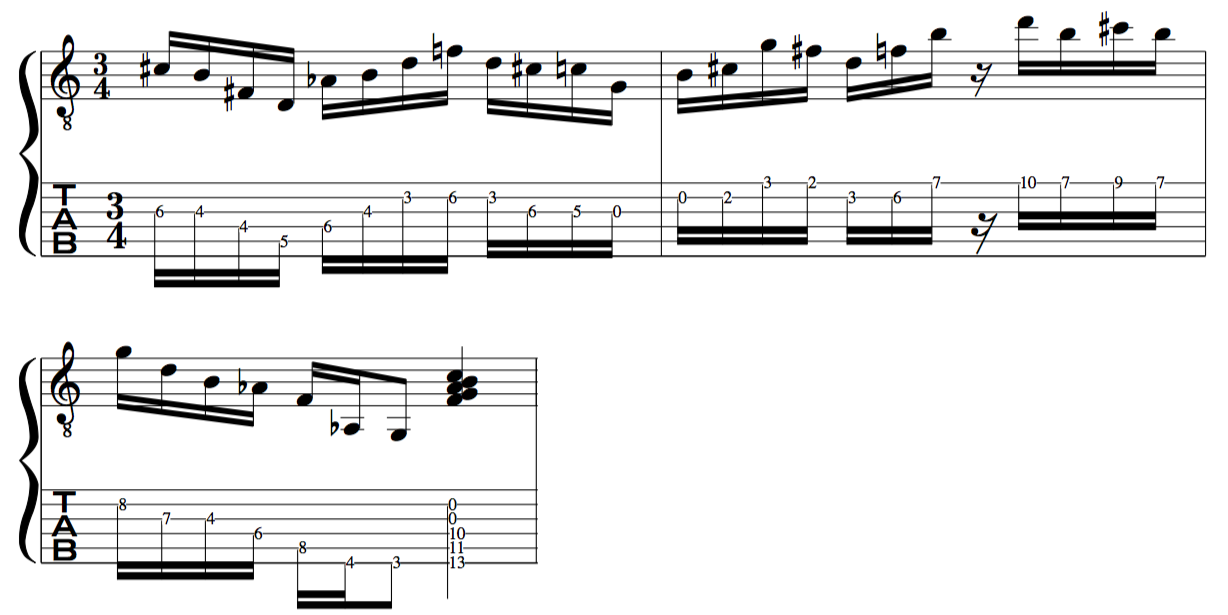 Messiaen 4ths mode of limited transposition