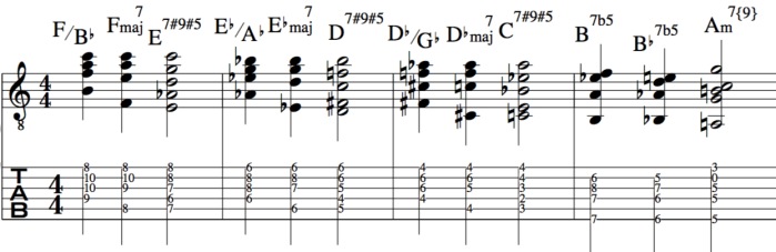Steely Dan chord sequence guitar and piano