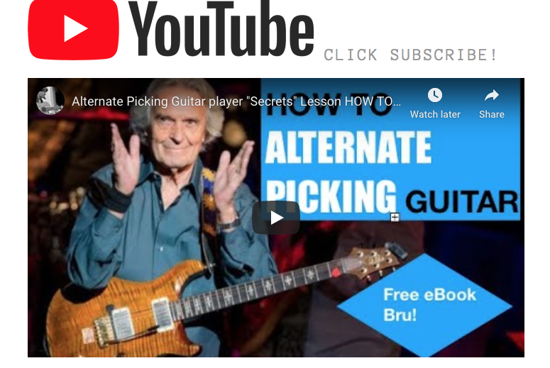 Guthrie Govan alternate Picking guitar