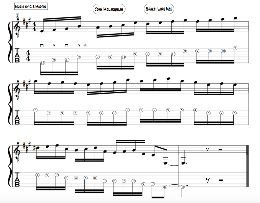 Teen Taal Mclaughlin tabla; guitar 16 beat cycle lesson