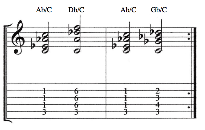 Locrian Modal Chordal sequences for modes harmony chords and music theory lesson