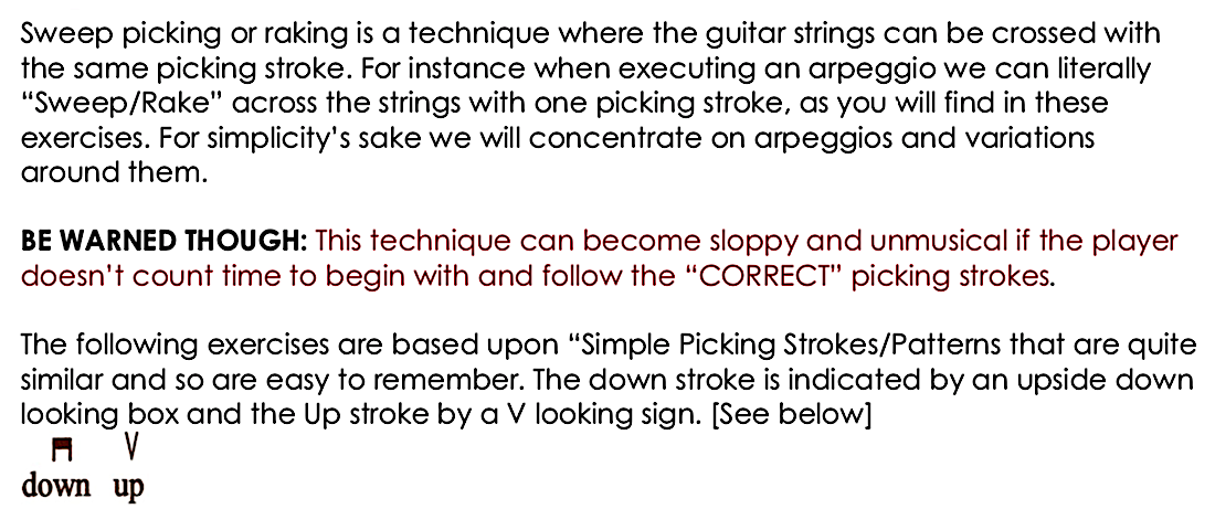 Sweep, Picking, Guitar, Technique, explained ,for, beginner, guitarists,