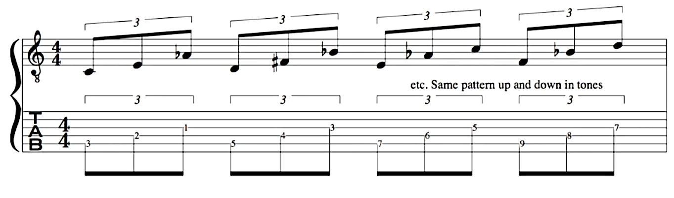 whole tone, scale, music theory, lesson, augmented, triads, 