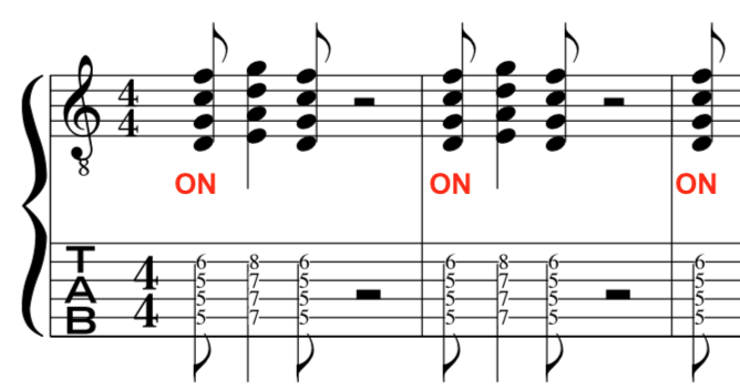how, to ,play, off beat, in, music, anticipation, syncopation, example