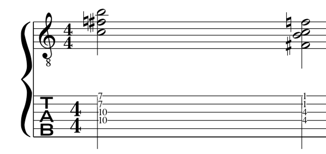 Ronert- Fripp- Guitar- Tritone-Tetratonic- Chord-Examples