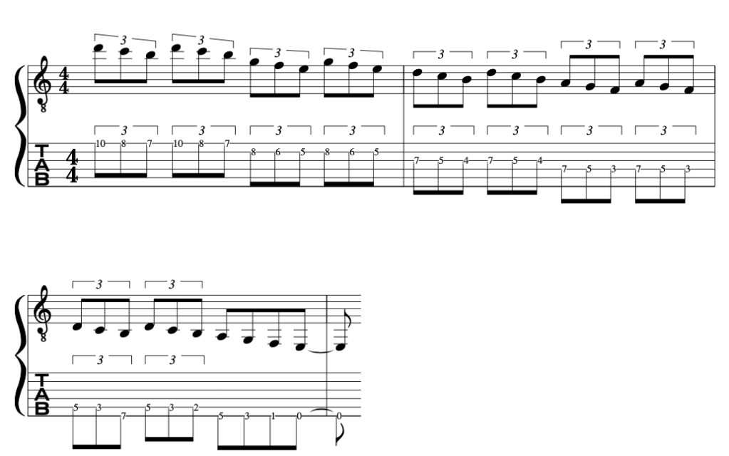 a-minor-scale-triplets-example