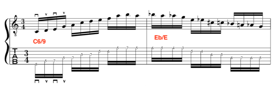 john-mclauglin-guitar-chords-improvisation-licks-examples