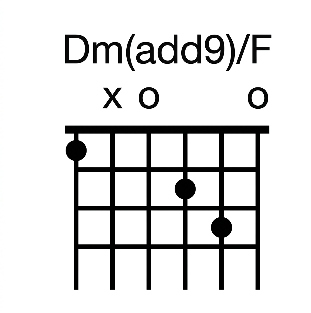 guitar chord box Diagram displaying John McLaughlin's Acoustic Guitar open Chords free lesson